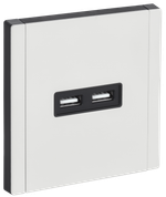 FORTE&PIANO Розетка USB A+A 3,1А FP249M металл белый IEK