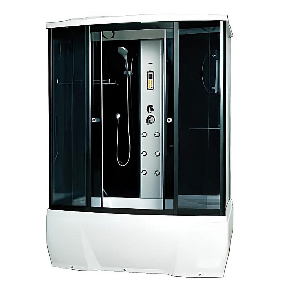 Душевой бокс Loranto Selak CS 77-3 А 150х85 тонированное стекло/профиль черный