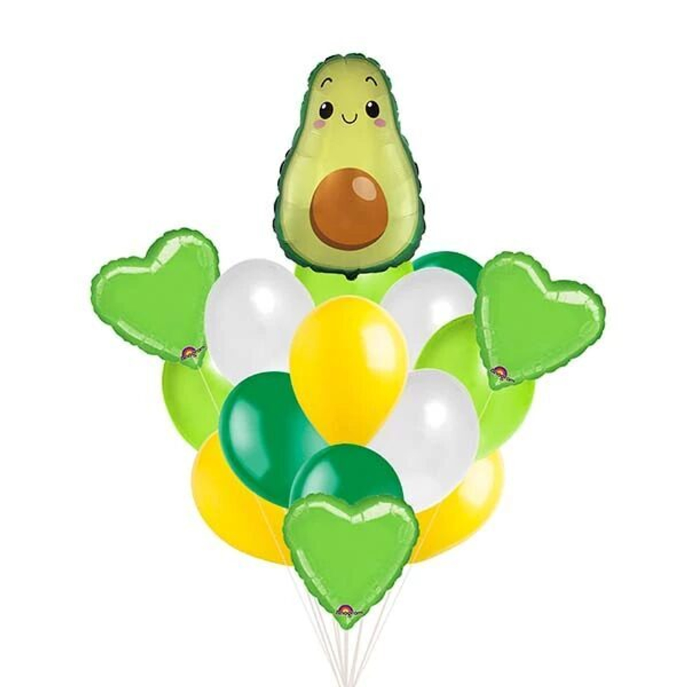 Композиция из воздушных шаров "Зеленый авокадо"