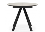 Керамический стол Woodville Трейси 90 carmen light gray, черный