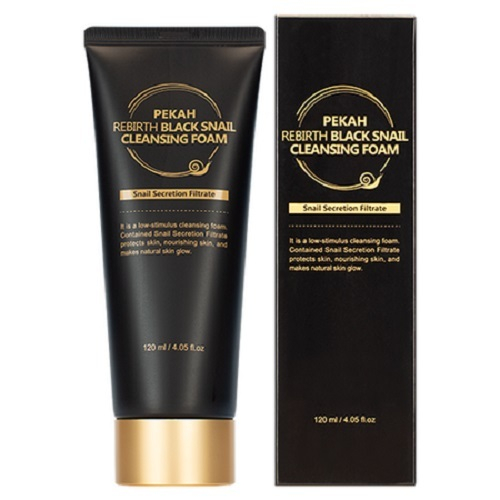 Очищающая пенка для умывания с муцином Черной Улитки Pekah Rebirth Black Snail Cleansing Foam 120мл