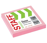 Блок самоклеящийся 50х50мм. 100л. розовый (STAFF)