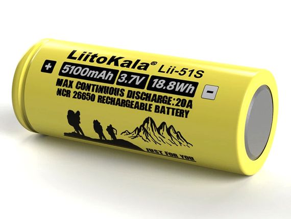 Аккумулятор Li-Ion LiitoKala Lii-51S 26650 5100 mA/h c защитой PCB