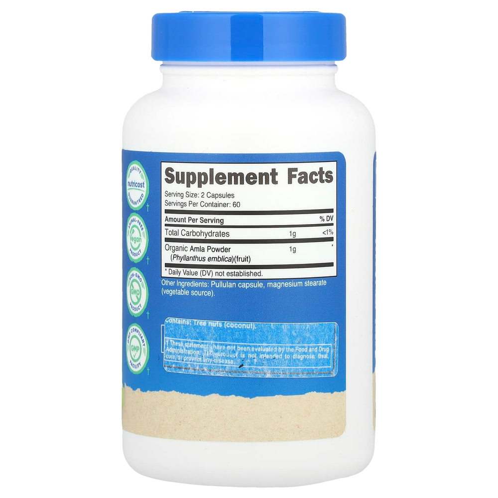 Nutricost, Амла, 120 капсул (0,5 г в 1 капсуле)