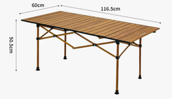 Стол туристический Naturehike увеличенный складной, 93х55х50 см. коричневый
