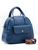 Модная женская маленькая на молнии светло-синяя сумочка с ручками из искусственной кожи 29х24х12 см COSCET М-СД-173