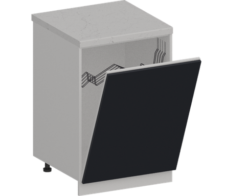 Кухня Модуль ШНВ 600 Графит / Индиго