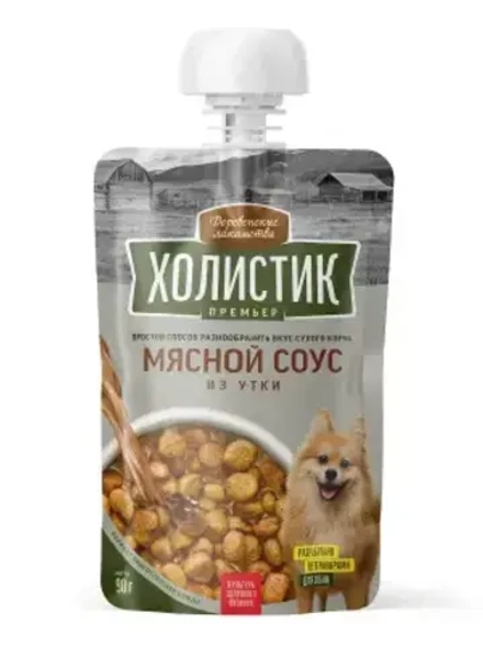 Деревенские лакомства Холистик Премьер Мясной соус из утки для собак, 90г