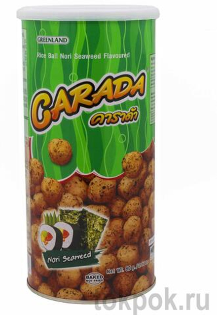 Шарики рисовые хрустящие с водорослями нори CARADA, 90 гр