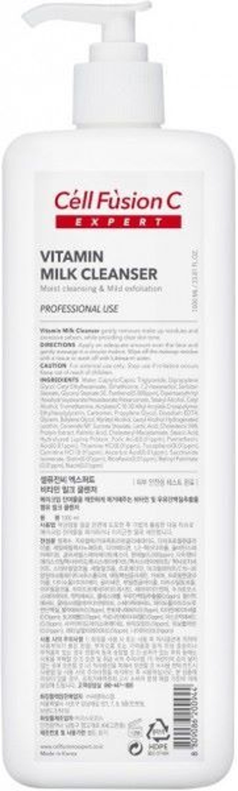 Cell Fusion C Витаминизированное молочко для любого типа кожи, 1000 мл | Vitamin Milk Cleanser
