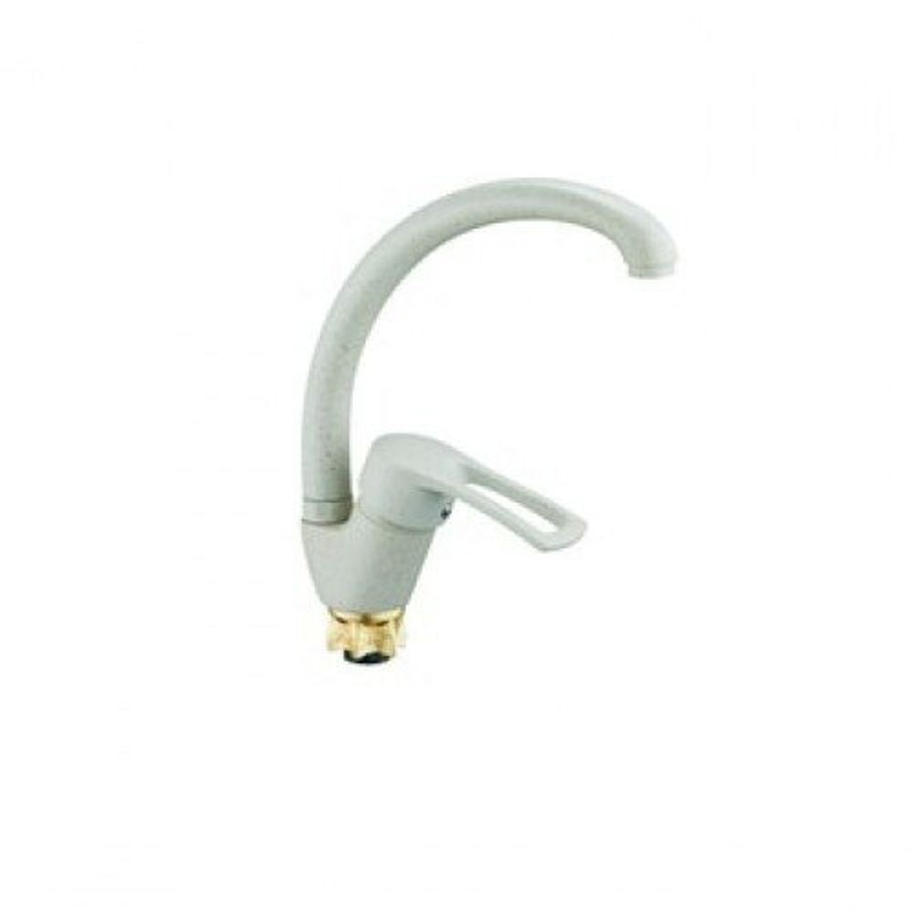 YUB4-A181KS, см-ль для кух.мойки с пов.круглым изливом  Ø 40 гайка (корона) песочный