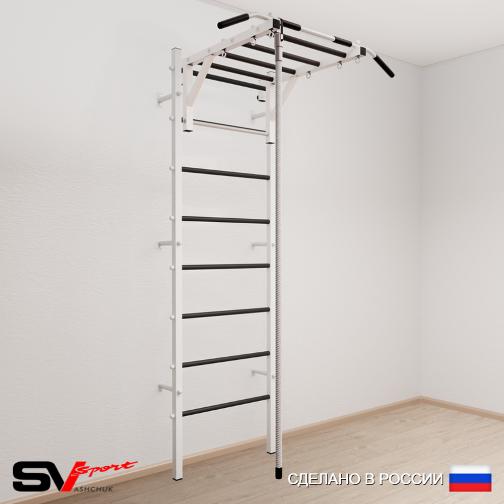 Шведская стенка Sv Sport усиленная 629 (Турник рукоход/Канат)