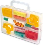 Пластилин JOVI (Испания), набор, 8 цветов, 200 г, 12 форм, 3 стека, скалка, пластиковый чемодан, 230