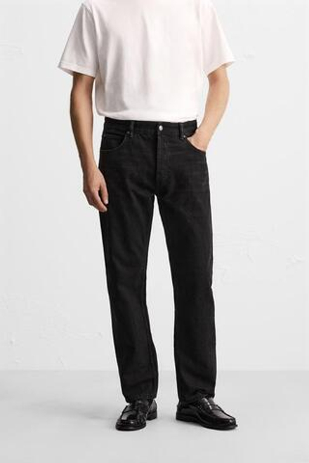 ZARA ДЖИНСЫ REGULAR FIT, УГОЛЬНЫЙ