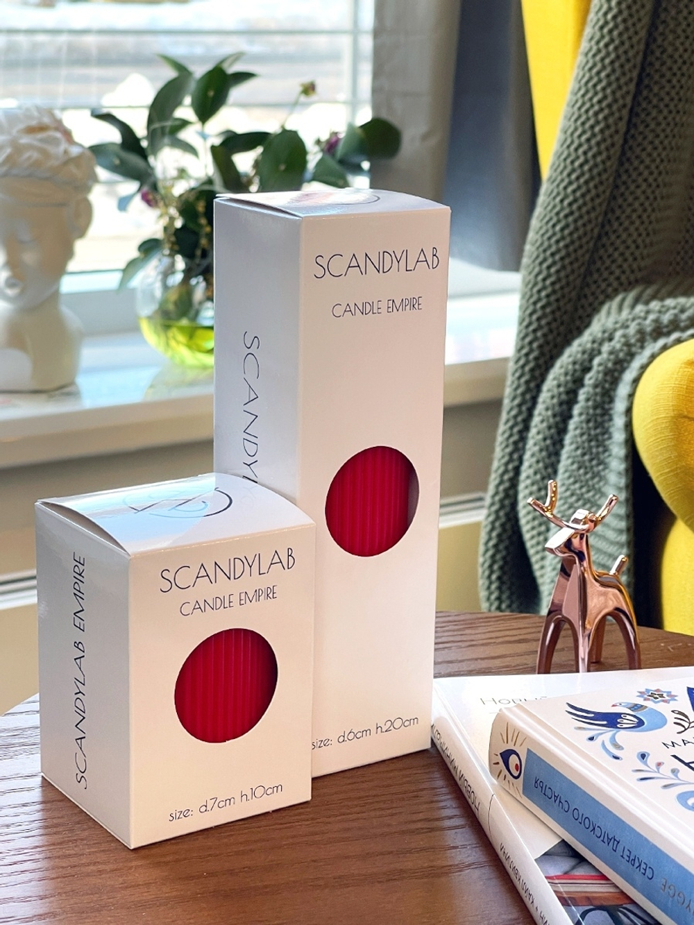 Декоративная свеча 7х10см SCANDYLAB Empire White SL-ES01