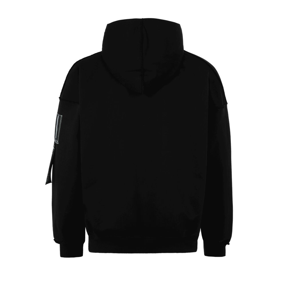 Худи Heartz Технопессимизм Heavycotton Embroided Blackout черный