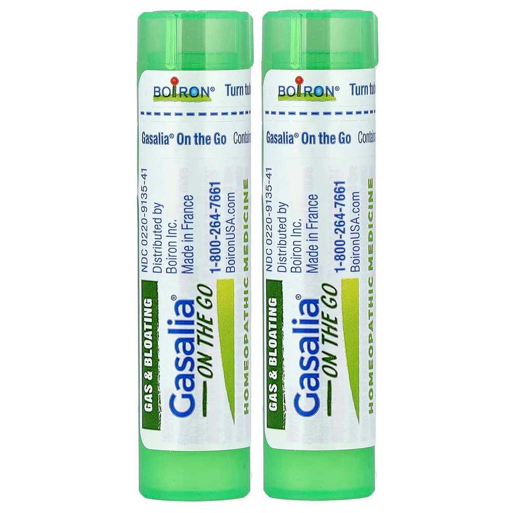 Boiron, Gasalia® On The Go, 2 порционных тюбика по 80 гранул