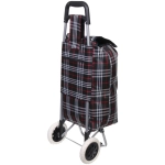 Тележка хозяйственная с сумкой (88*34*30см, колеса 16 см,грузоподъемность до 30 кг) клетчатая DC-306