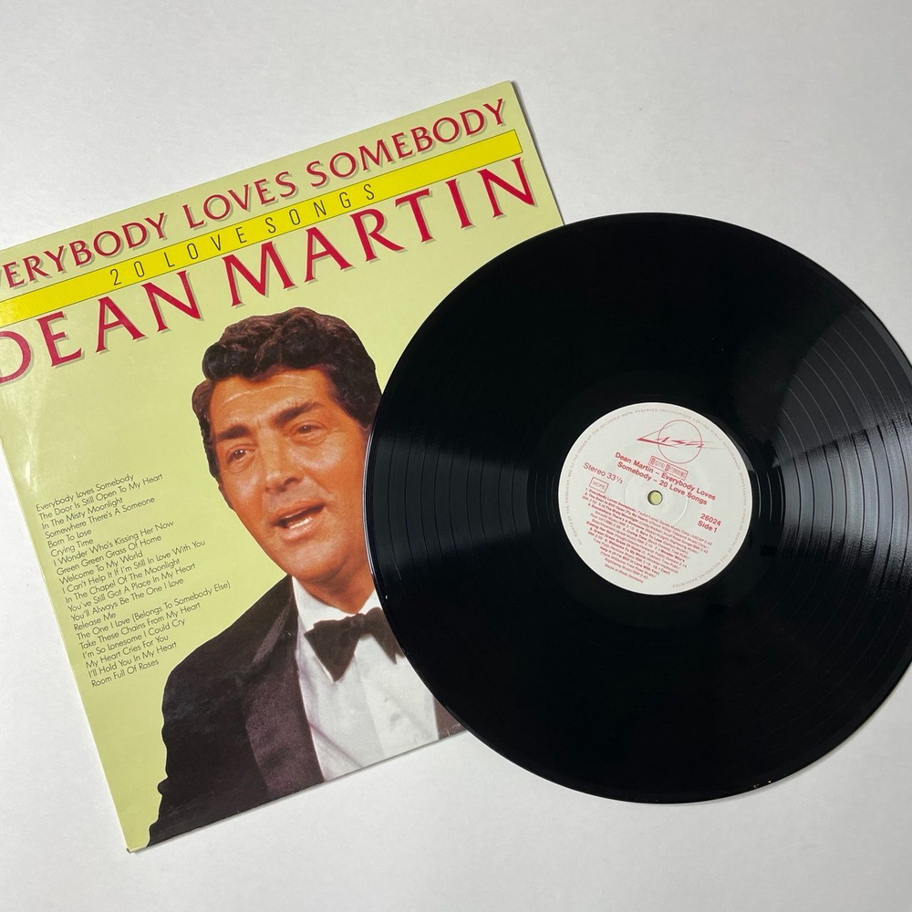 Винтажная виниловая пластинка LP Dean Martin Everybody Loves Somebody (20 Love Songs) (Germany 1987)