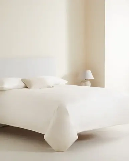 ZARA HOME САТИНОВАЯ ПРОСТЫНЯ (КОЛИЧЕСТВО НИТЕЙ 500), БЕЖЕВЫЙ
