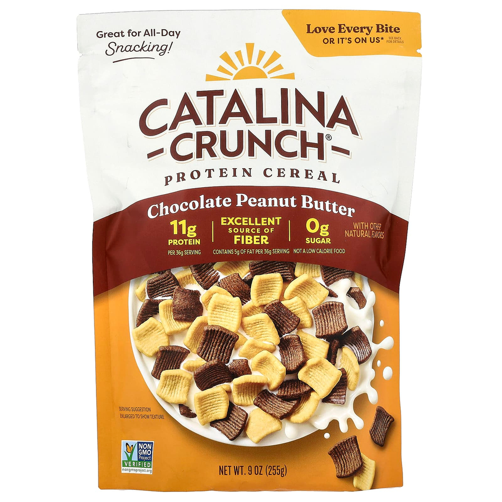 Catalina Crunch, протеиновые хлопья, шоколад и арахисовая паста, 255 г (9 унций)