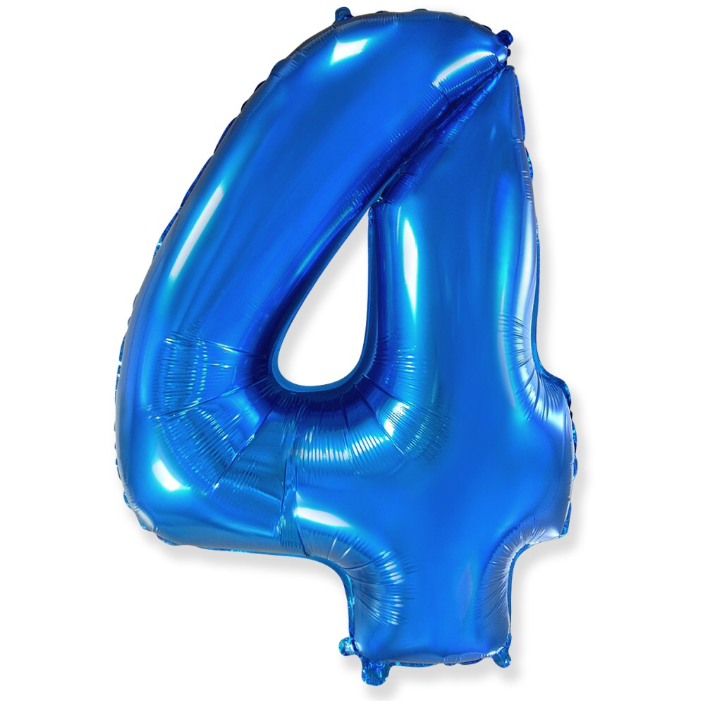 Цифра "4" синяя