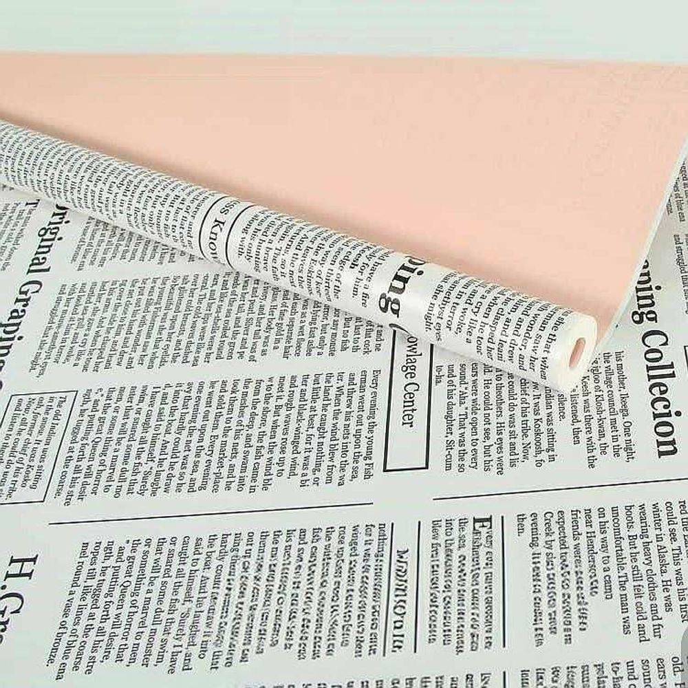 Пленка ЖЕМЧУЖНАЯ ГАЗЕТА КОРАЛЛ/ЧЕРНЫЙ 60см*200