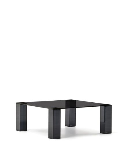 Журнальный столик Adularia из стекла темно-серого цвета 85 x 85 Испания