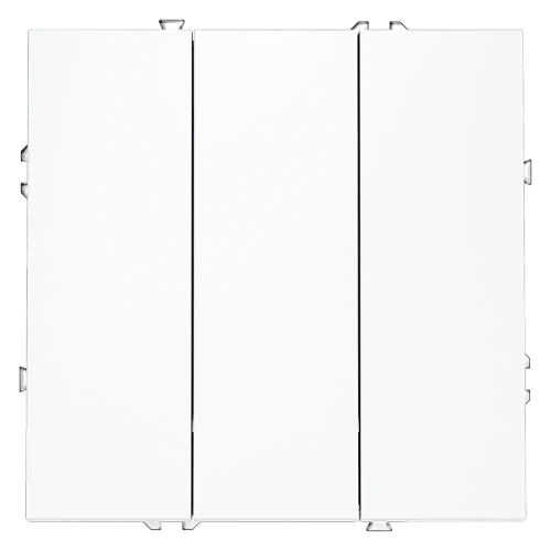 Выключатель встраиваемый VOLTUM S70 трехклавишный 10А, (белый матовый)