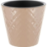 Горшок для цветов InGreen Manhattan D160мм, 1,6 л c дренажной вставкой, молочный шоколад
