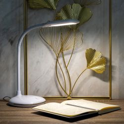 TLD-561 White-LED-450Lm-4500K Светильник настольный. 7W. Механический выключатель. Белый. ТМ Uniel