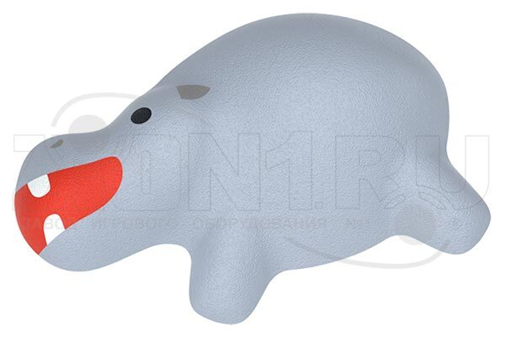 Резиновая фигура 3D Бегемот для детских площадок