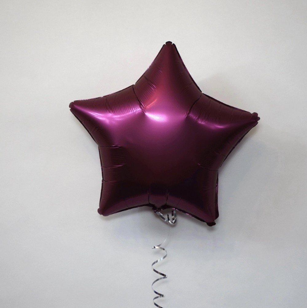 АN Шар звезда (19" / 48 см) Сатин Pomegranate (гранатовый) (БГ-15) 