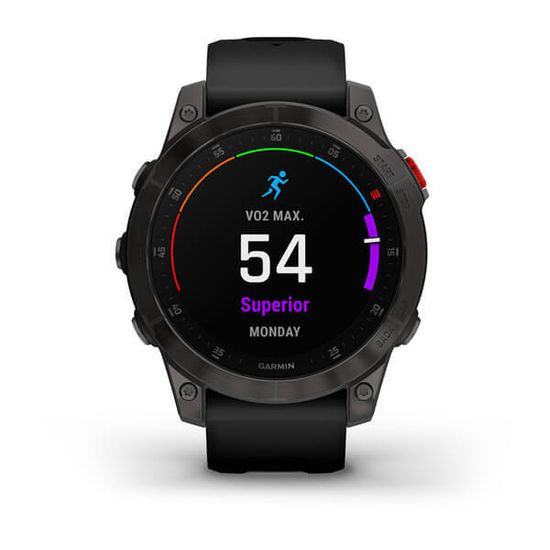 Умные часы Garmin Epix (Gen 2) Sapphire титановый черный DLC