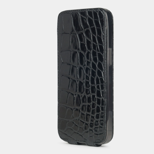 Special order: Чехол для iPhone 13 Pro из кожи аллигатора, цвета черный лак