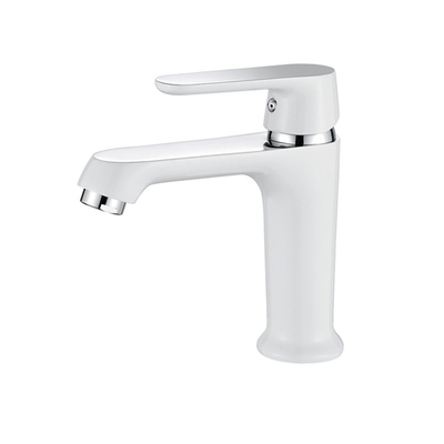 смеситель умывальник LEDEME белый, гайка L1077W