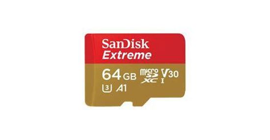 Карта памяти SanDisk Extreme microSDXC 64 Гб V30, UHS-I Class 3 (U3), Class 10 (SDSQXA2-064G-GN6MA)