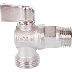Кран шаровой угловой для стиральных машин 1/2" х 3/4"
