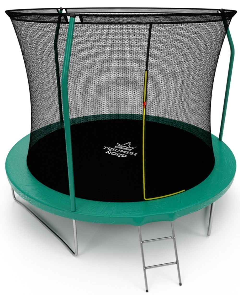 Батут Триумф Норд Альтерна 305 см с защитной сеткой и лестницей