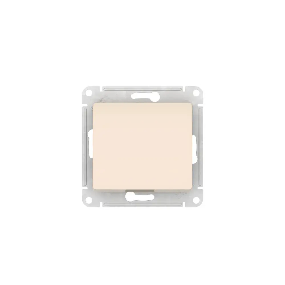 GLOSSA 1-клавишный ВЫКЛЮЧАТЕЛЬ, сх.1, 10АХ, мех., быстрозажим. клем., БЕЖЕВЫЙ