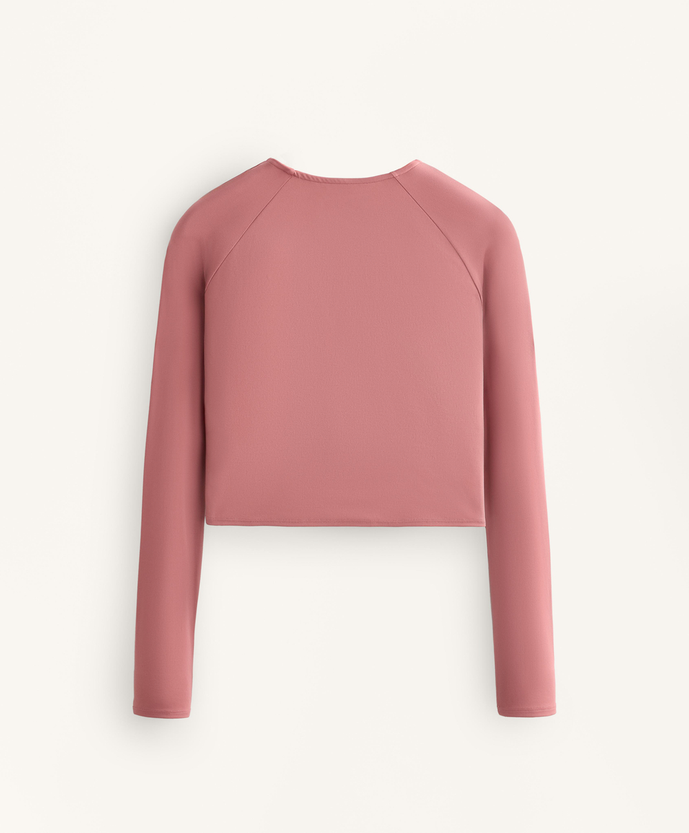 Oysho Лонгслив Comfortlux, светло-розовый