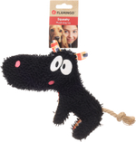 Игрушка для собак Бегемот, 28 х 6 х 20, плюш, чёрный, Flamingo
