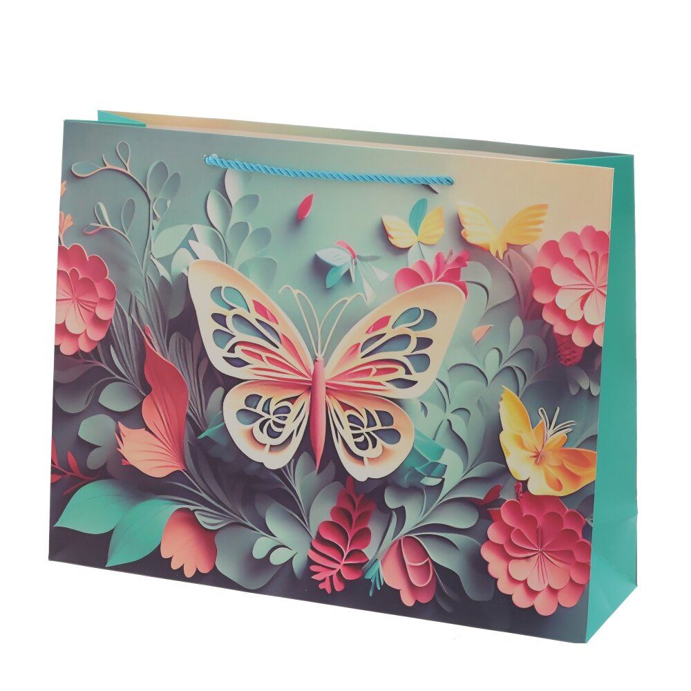 GAEM Пакет подарочный L (бумага 210г/м2, блок микс 12шт), L38,5 W11 H30 см, 4в.