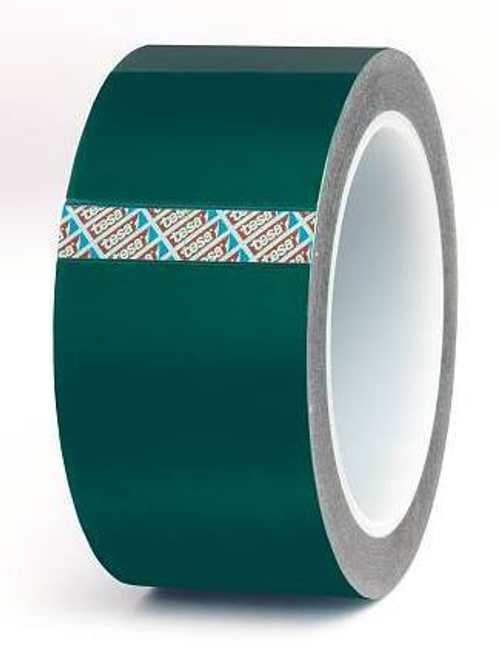 Термостойкая защитная клейкая лента для порошковой окраски 50600, зелёная