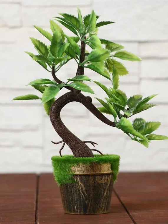 Бонсай в горшке &quot;Осенний&quot; 7x20 см, микс