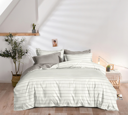 КПБ Дуэт с простыней на рез. 180х200 ПОПЛИН "П1"