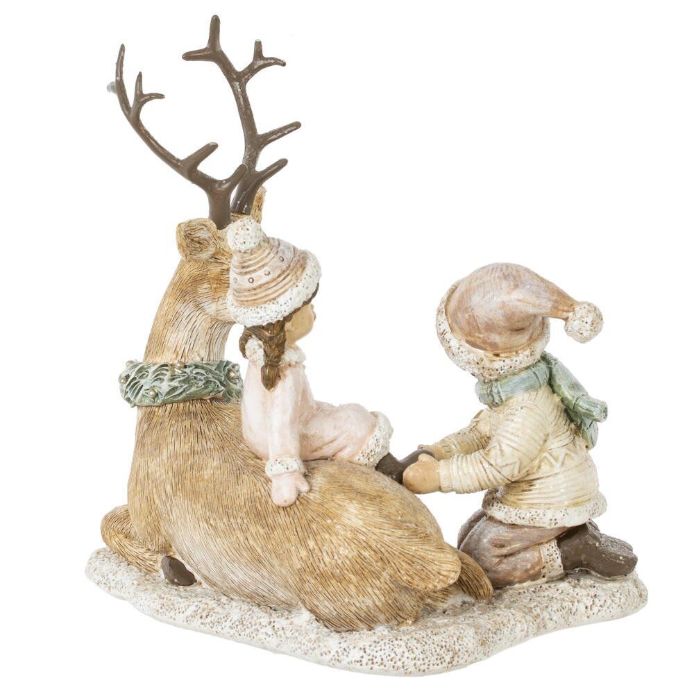 GAEM Фигурка декоративная "Олень и дети", L15 W9 H14,5 см