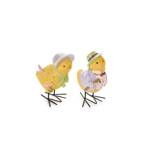 Декор "Цыпленок в шляпе" в ассортименте 7,5x5,5x10см