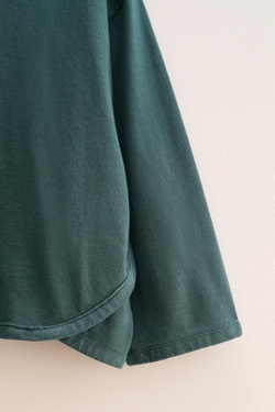 ZARA ZARA TIMELESS - ОДНОТОННАЯ ФУТБОЛКА, ЗЕЛЕНОВАТО-СИНИЙ