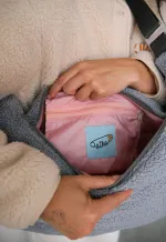 Сумка Aika Bags Долька Макси из барашков мышка с серым